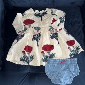 Floral Kids Dress with Bloomers